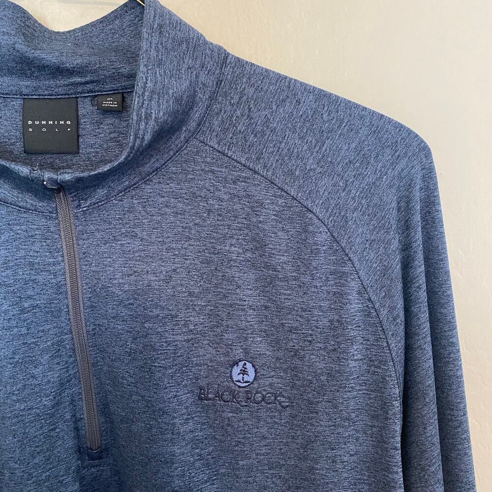 Dunning The Golf Club at Black Rock Quarter Zip Mens Size XL Blue Stretch Idaho